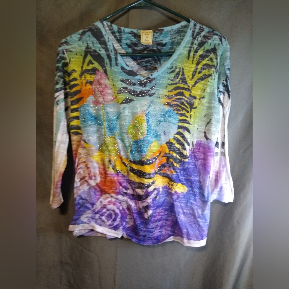 Jess And Jane Ocean Inspired Multicolored Women's Top